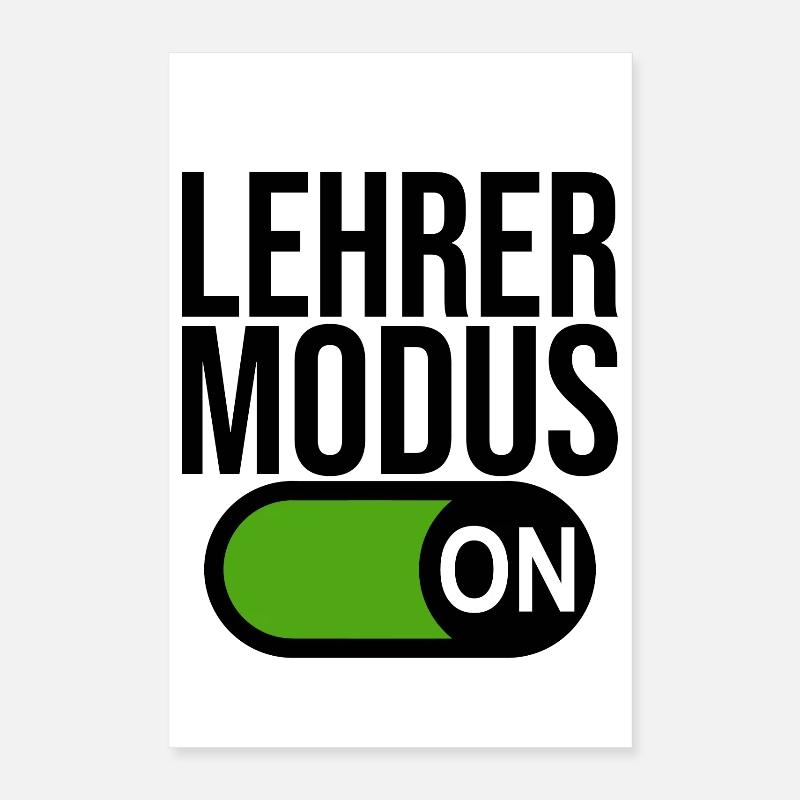 Lehrer Modus (schwarz) Poster 40x60 cm