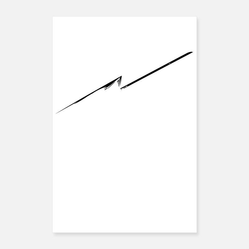 Abstract Flash / Line / Black / Pattern Poster 16" x 24" (40x60 cm)