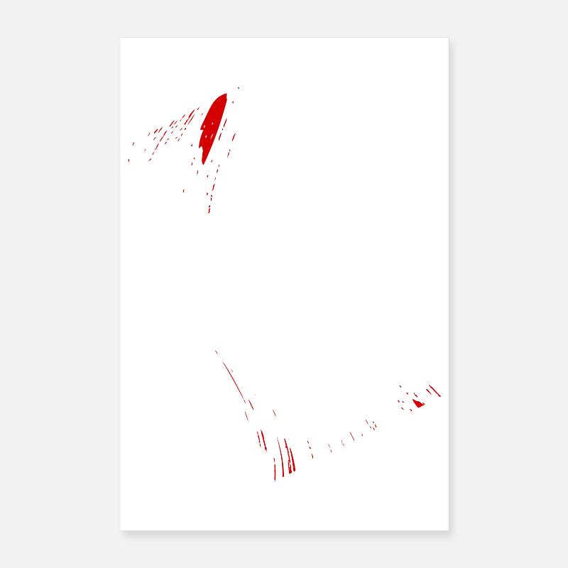 Abstrakte Flecken / Linie / rot / Muster / Natur Poster 40x60 cm
