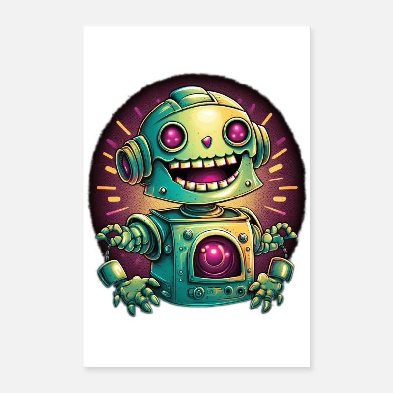 Néon Robot Radiance Poster 40 x 60 cm