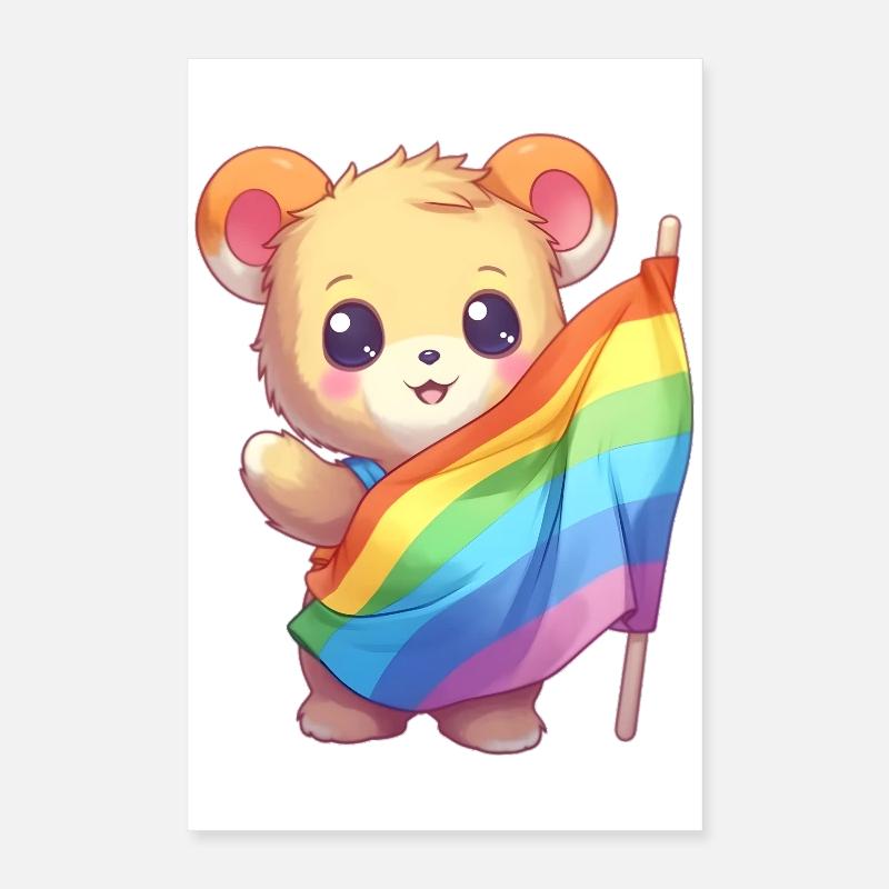 L’amour est une nécessité pour l’ours Poster 40 x 60 cm
