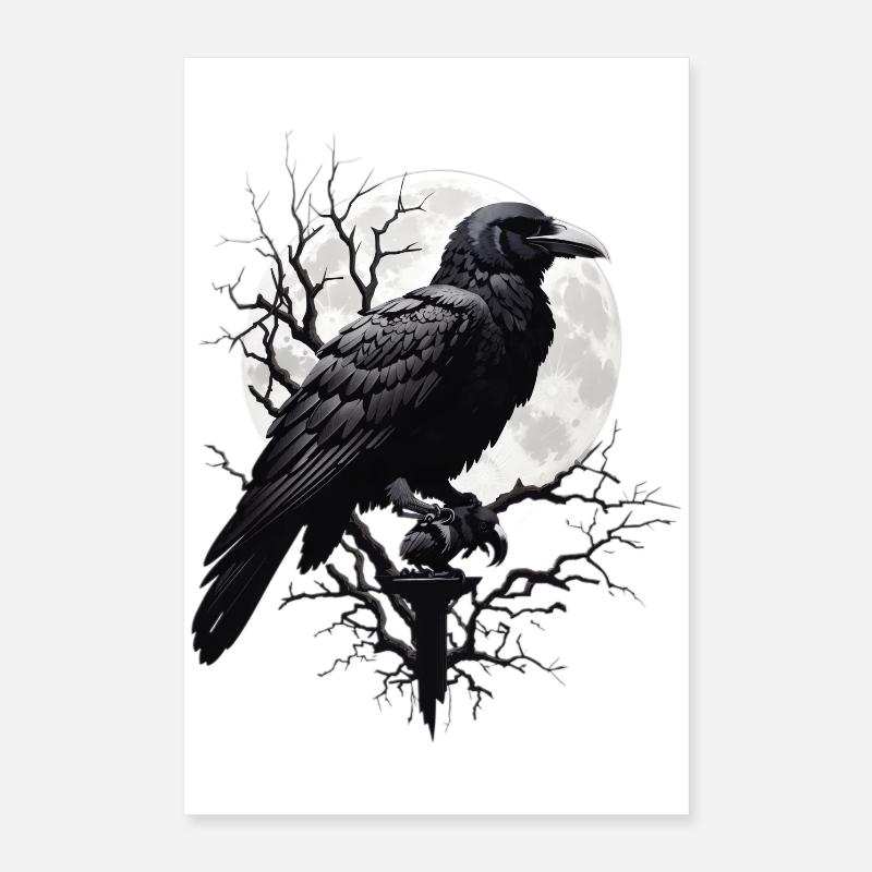 Schwarzer Rabe Poster 40x60 cm
