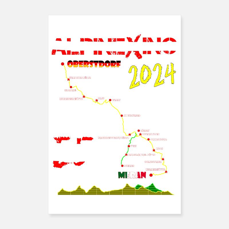 E5 Oberstdorf Meran 2024 Poster 40x60 cm