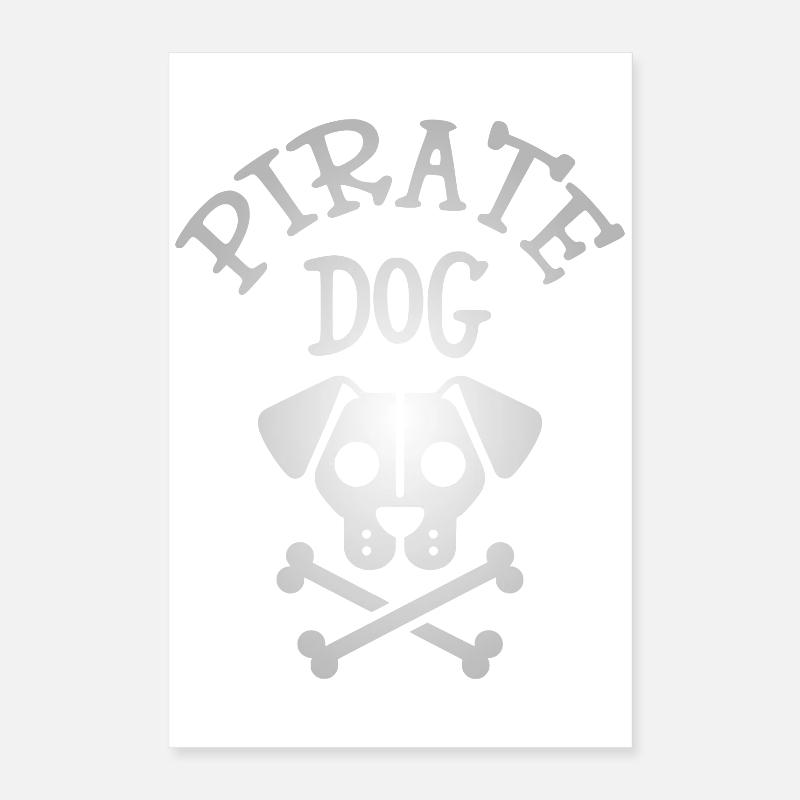Pirate Dog Skull Poster 16" x 24" (40x60 cm)