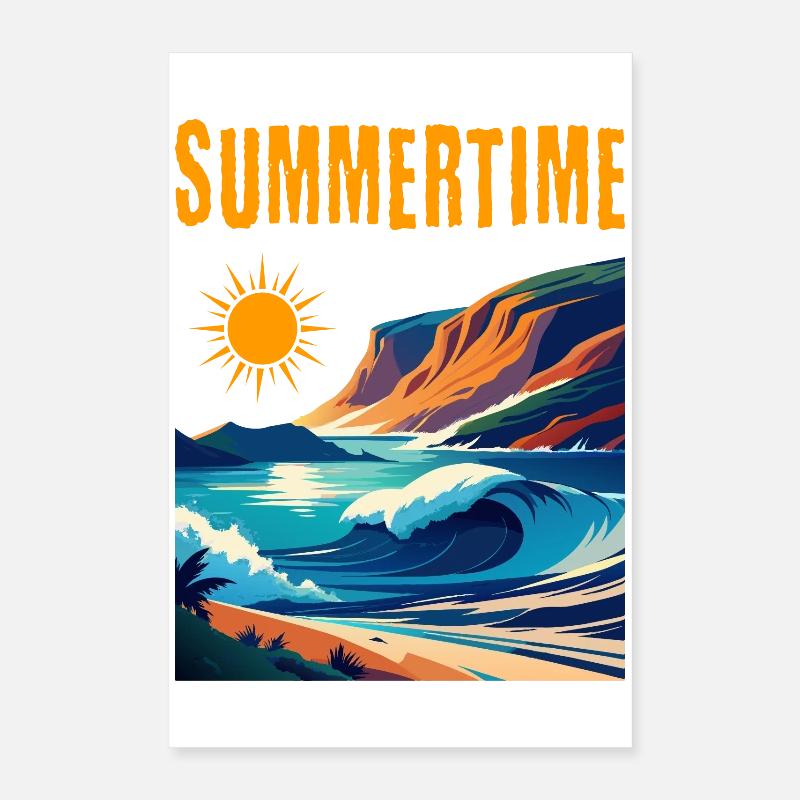 Summertime - beau design d’été Poster 40 x 60 cm