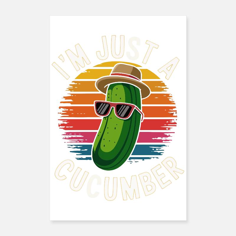 Cool Cucumber Vibes Poster 16" x 24" (40x60 cm)