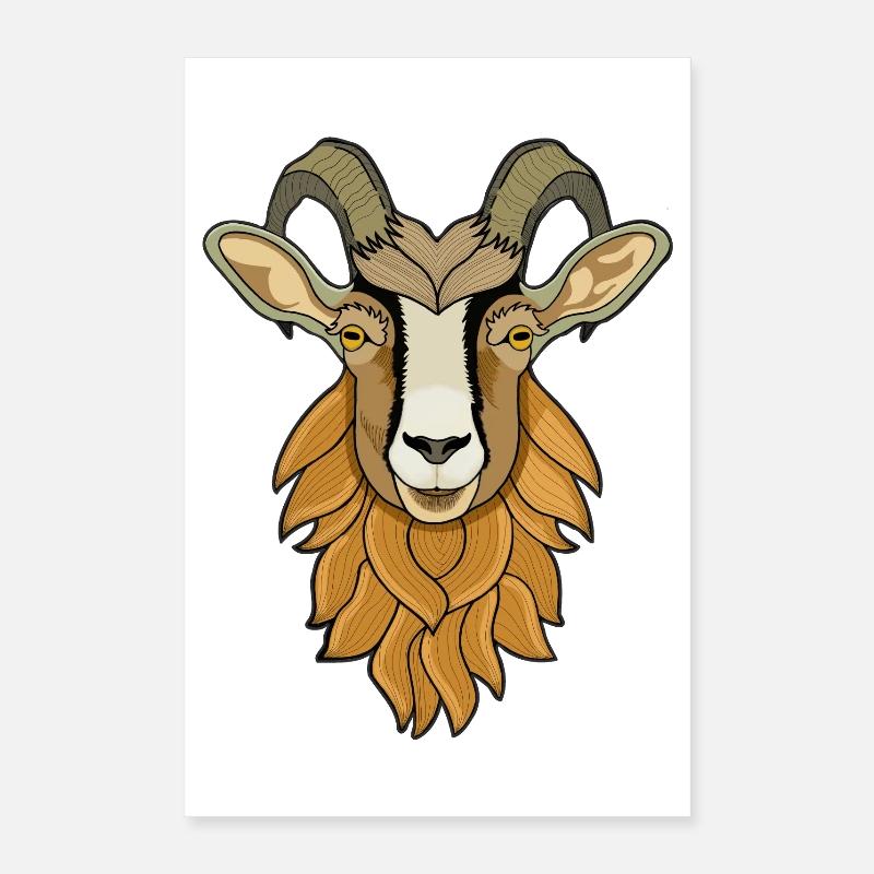 Chèvre Poster 40 x 60 cm