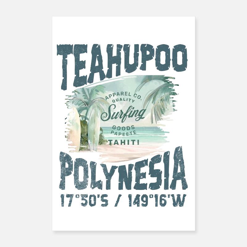 Teahupoo Polynesia Tahiti Poster 40 x 60 cm