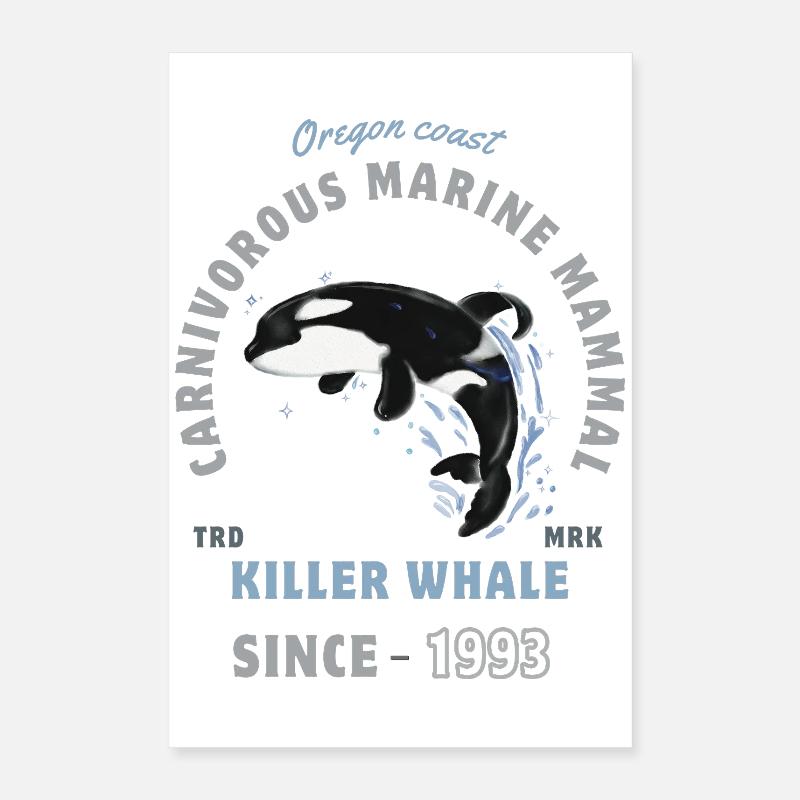 Orca Tier Meeressäuger - Schwertwal Poster 40x60 cm