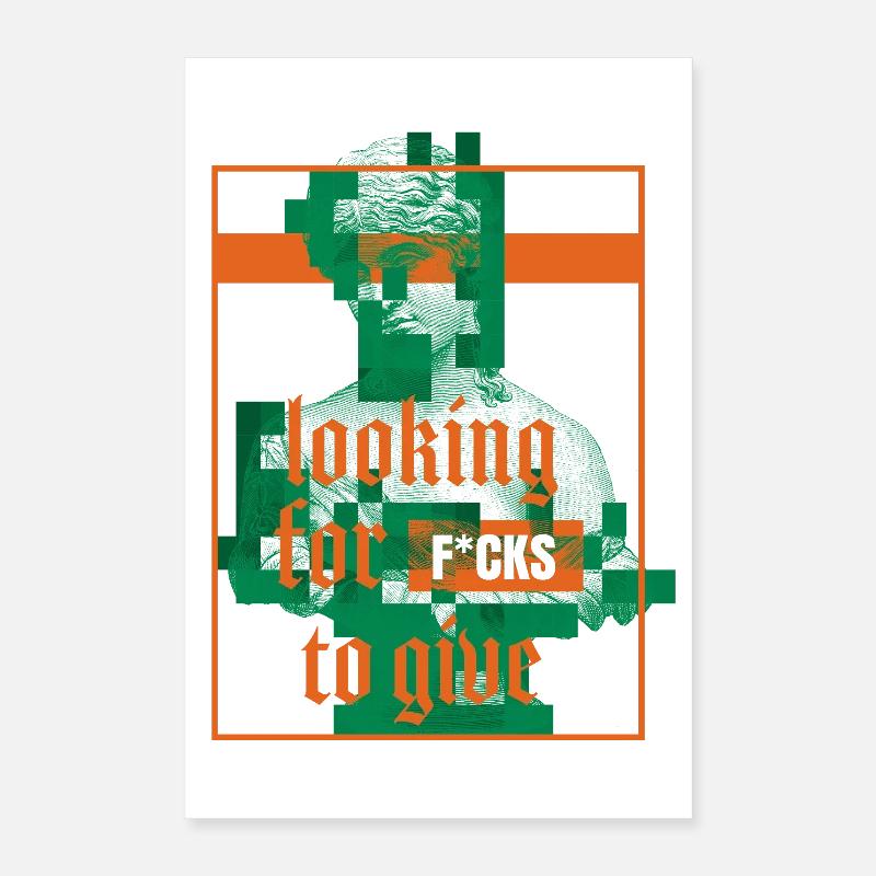 Statue with Attitude Statement Design Poster 16" x 24" (40x60 cm)