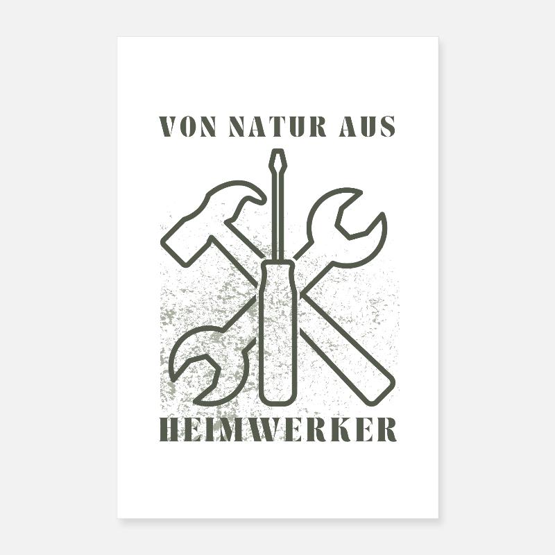 Passionnés de bricolage par nature – conception d’outils Poster 40 x 60 cm