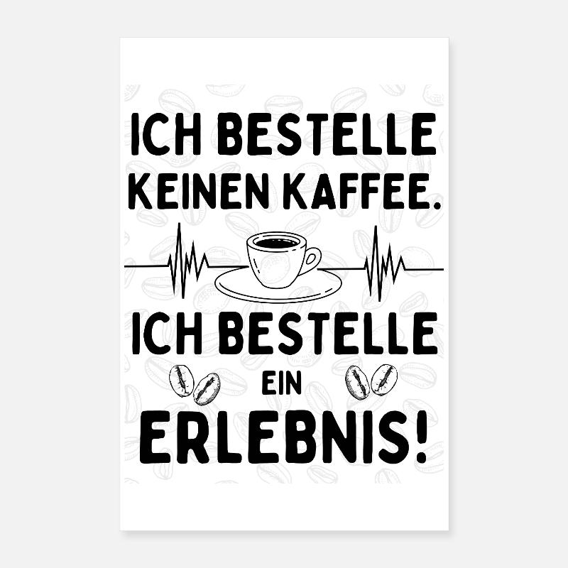 Le café est une expérience – Kaffeekultur Design Poster 40 x 60 cm