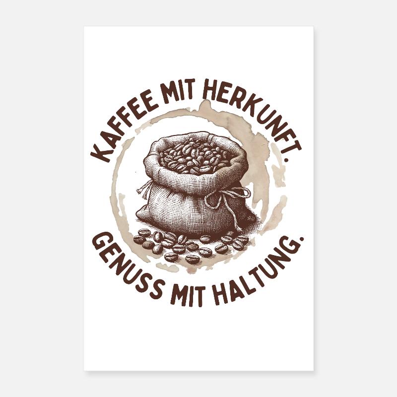 Coffee with origin – enjoyment with attitude Poster 16" x 24" (40x60 cm)