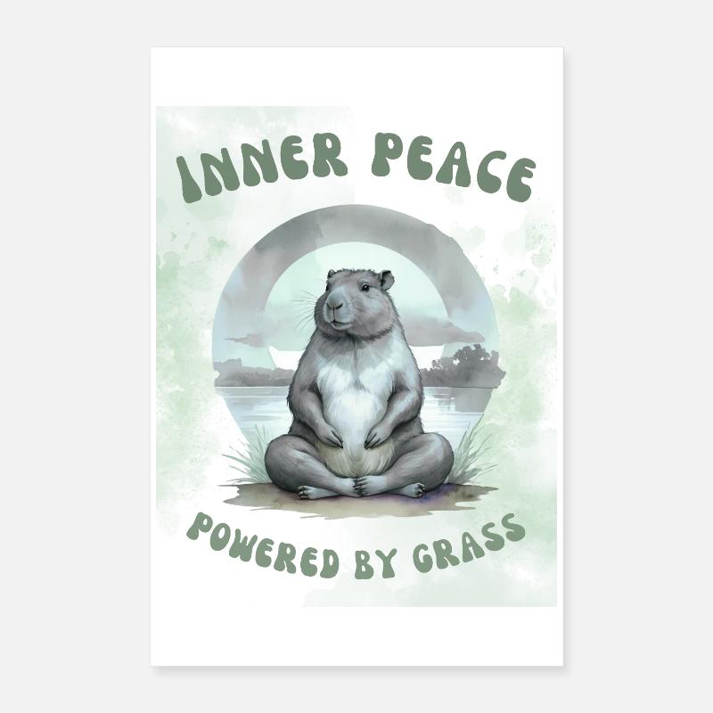 Inner Peace – Powered by Grass Design Poster 16" x 24" (40x60 cm)