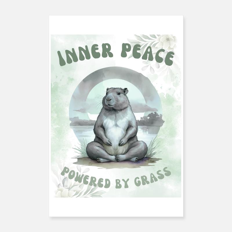 Inner Peace – Powered by Grass Poster 40x60 cm