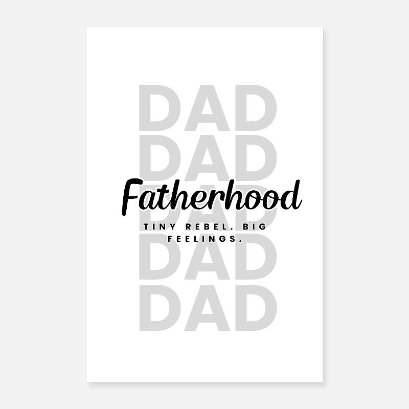 Paternité – Petit Rebelle, Papa Émotionnel Conception Poster 40 x 60 cm