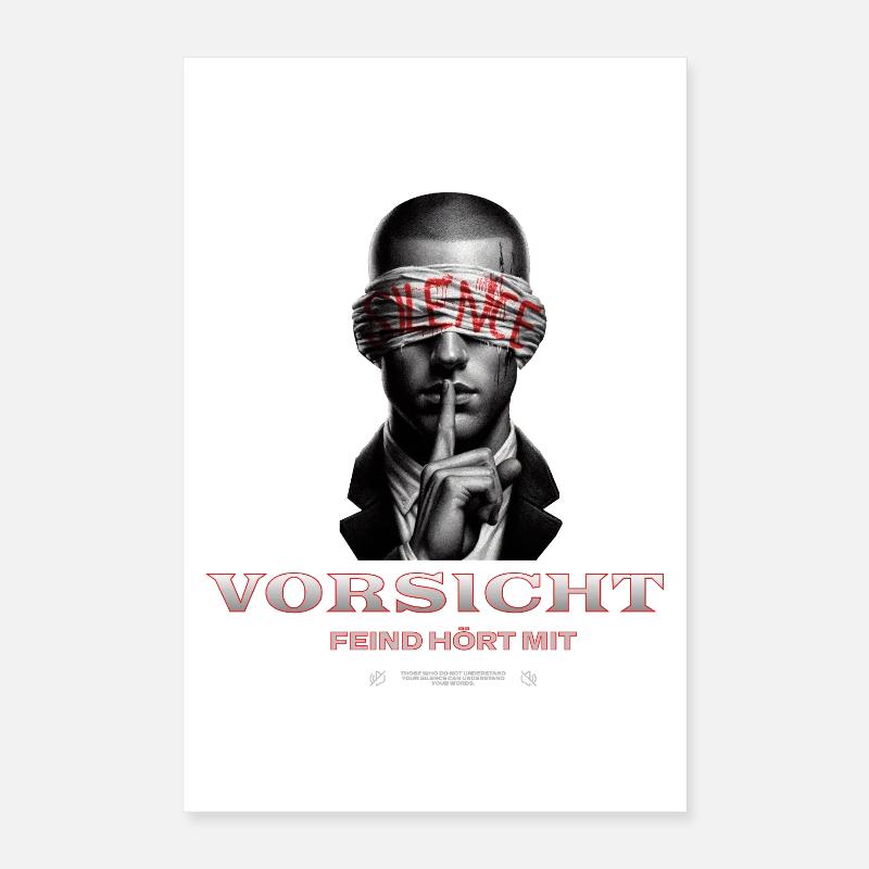 Witziges Schweigegelübde Poster 40x60 cm
