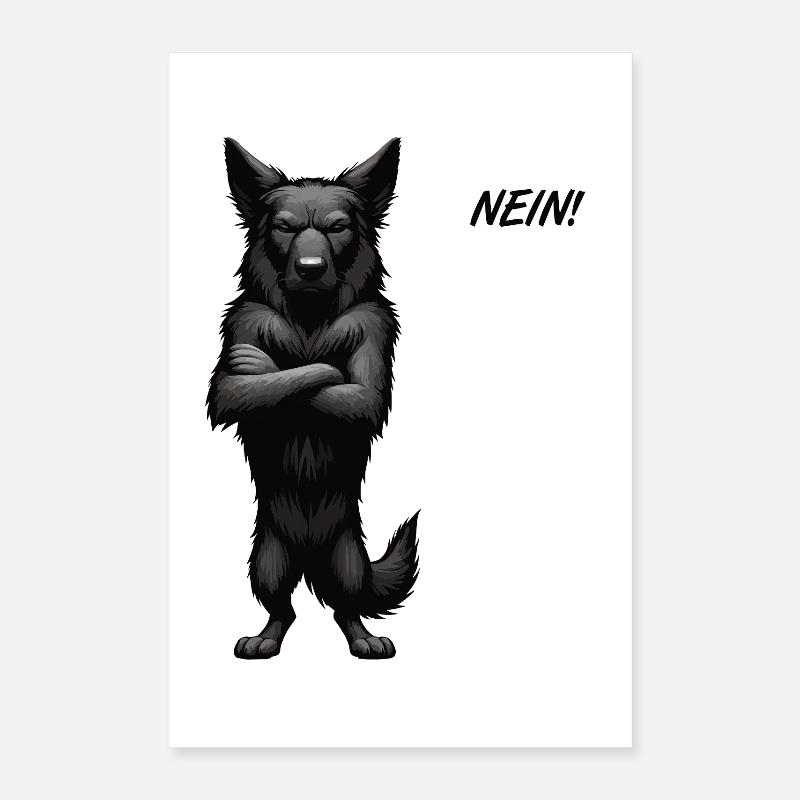 Pas de propriétaire de berger noir Poster 40 x 60 cm