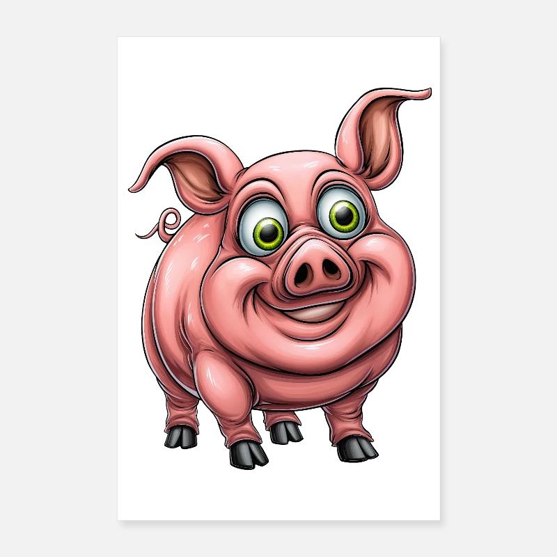 drôle de cochon rose :) Poster 40 x 60 cm