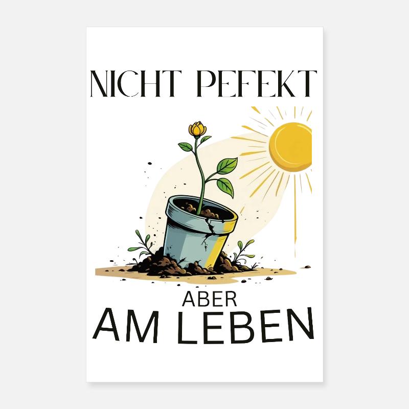 Wachsender Lebensbaum in Blumentopf Poster 40x60 cm