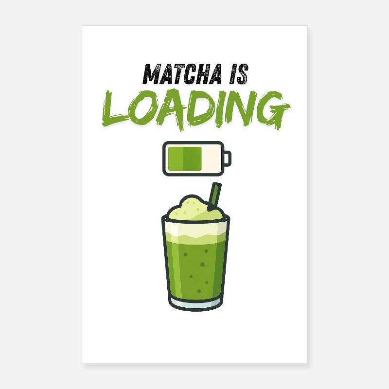 Smoothie vert Matcha Cup Mug Boissons Poster 40 x 60 cm