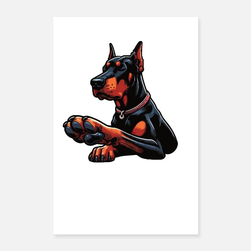 Talk to the Paw Dobermann Dobermannbesitzer  Poster 40x60 cm