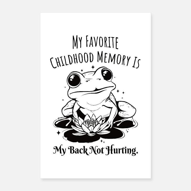 Maux de dos Vintage Frog Poster 40 x 60 cm