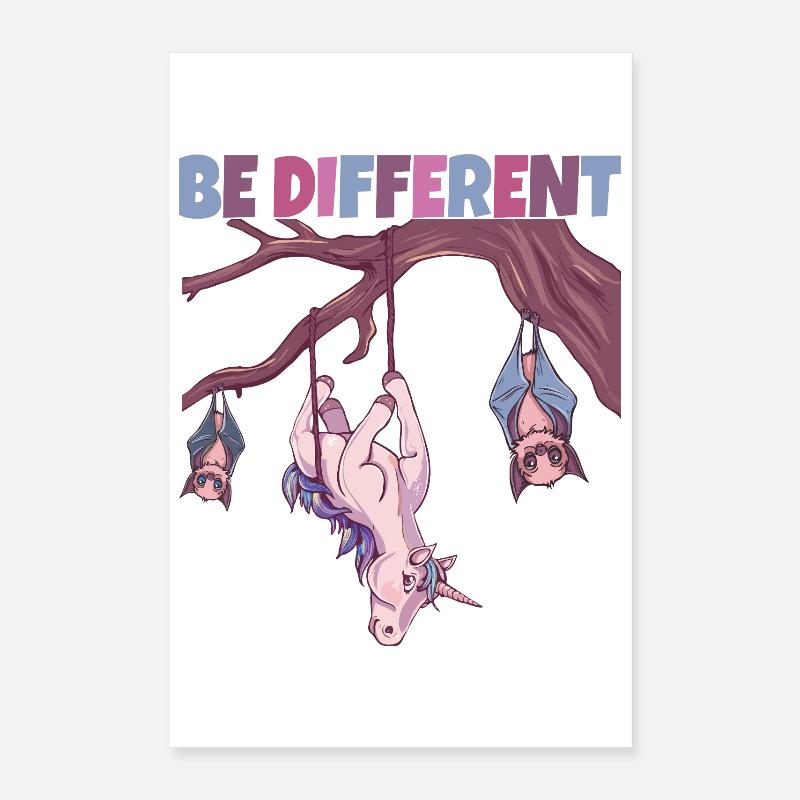Licorne Be Different Poster 40 x 60 cm