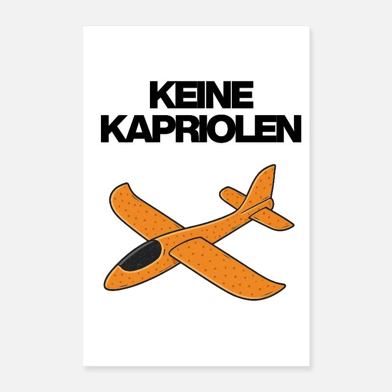 No capers Rüdiger Orange plane Poster 16" x 24" (40x60 cm)