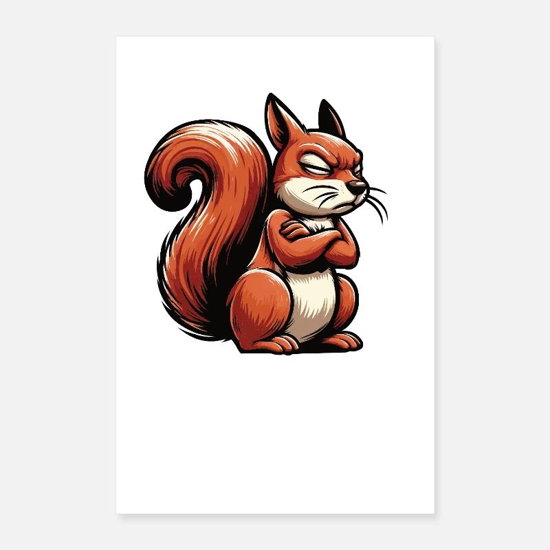 Sprich mit der Pfote Eichhörnchen Eichhorn Nager Poster 40x60 cm