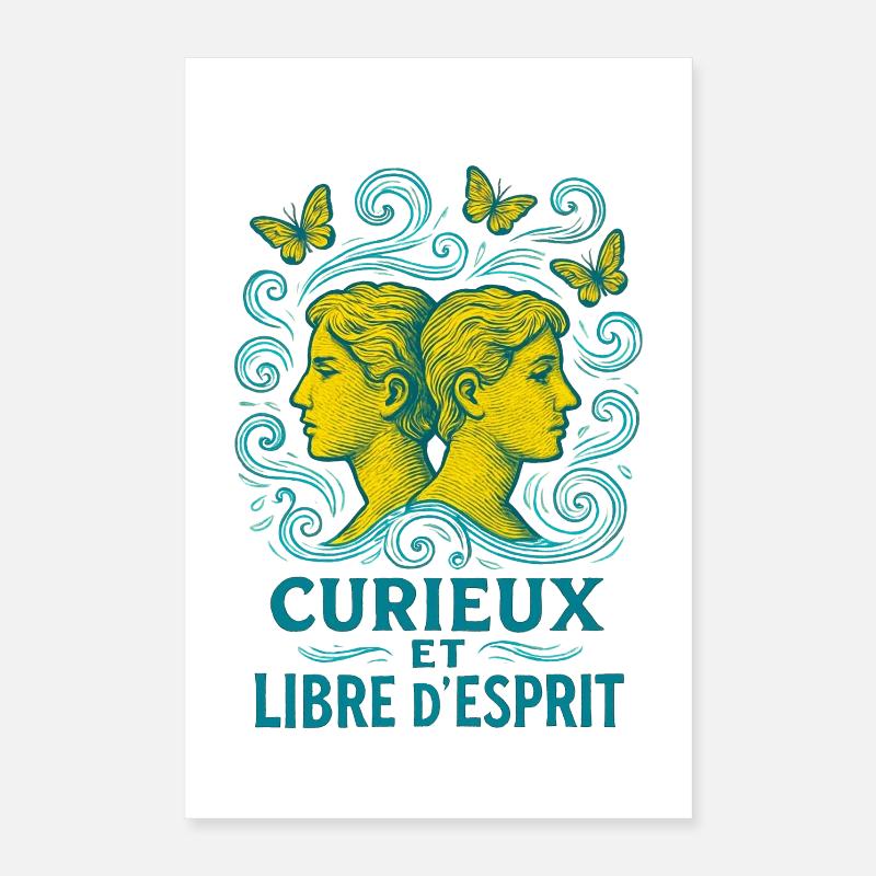 Zwillinge Sternzeichen - Astrologie Poster 40x60 cm