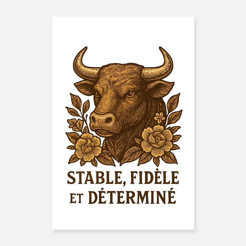 Sternzeichen Stier - Astrologie Poster 40x60 cm