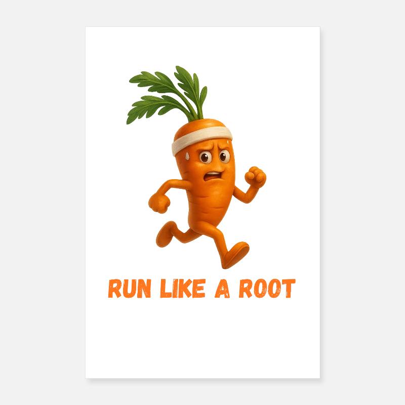 Lauf wie eine Möhre Poster 40x60 cm