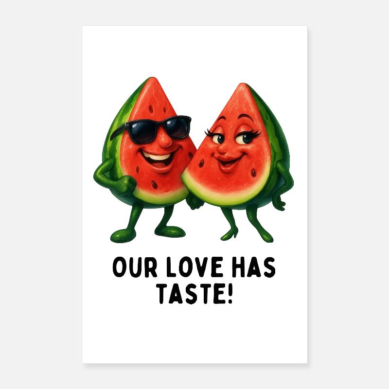 Melonenliebe mit Geschmack Poster 40x60 cm
