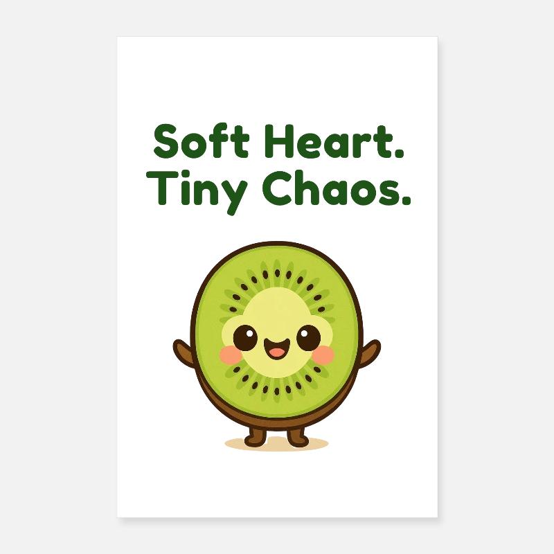Soft Heart Tiny Chaos Kiwi Poster 16" x 24" (40x60 cm)