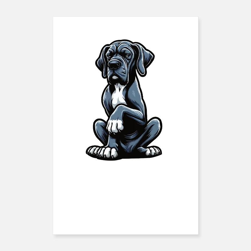 Talk to the Paw Great Dane Poster 16" x 24" (40x60 cm)