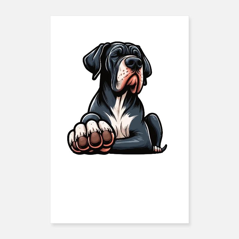 Parle au Paw Great Dane Poster 40 x 60 cm