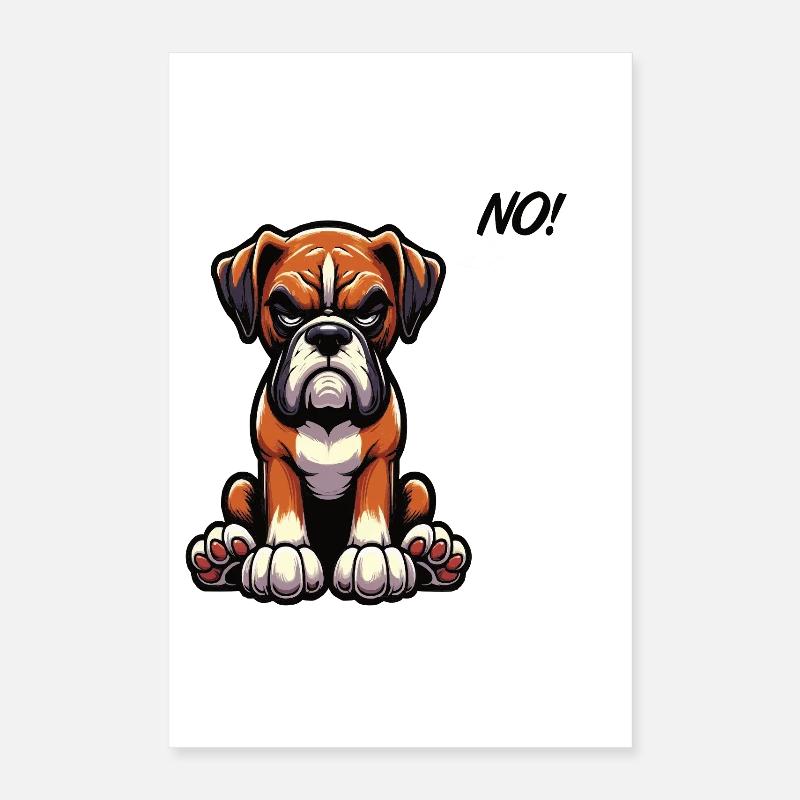 Pas de porte-boxer Boxer Boxer Boxer Propriétaire de boxer Poster 40 x 60 cm