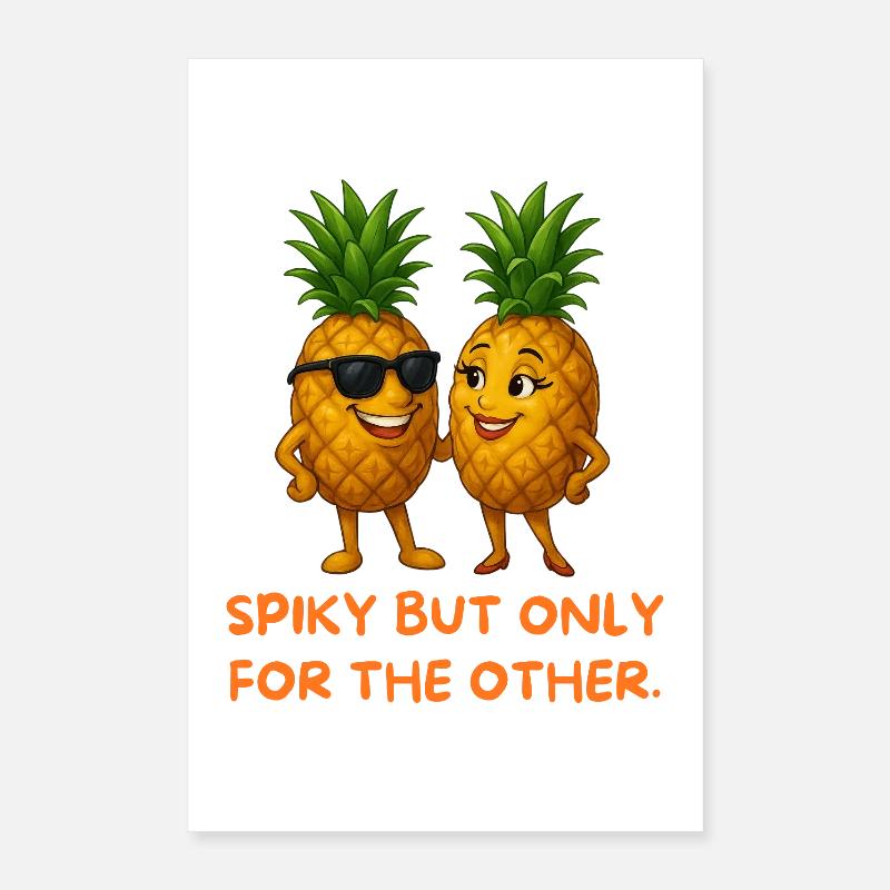 Ananas-Paar Spruch Design Poster 40x60 cm