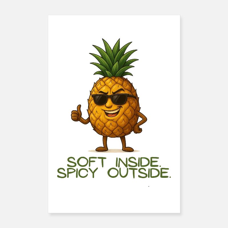 Ananas mit Stil Soft Inside Poster 40x60 cm