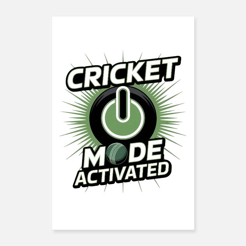 Funny Cricket Saying Vintage Cricket Game Poster 16" x 24" (40x60 cm)