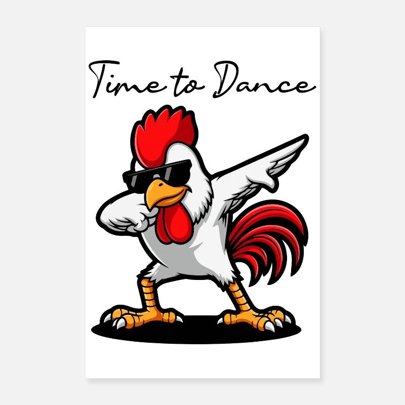 Städtischer Hahn mit dunkler Brille Poster 40x60 cm