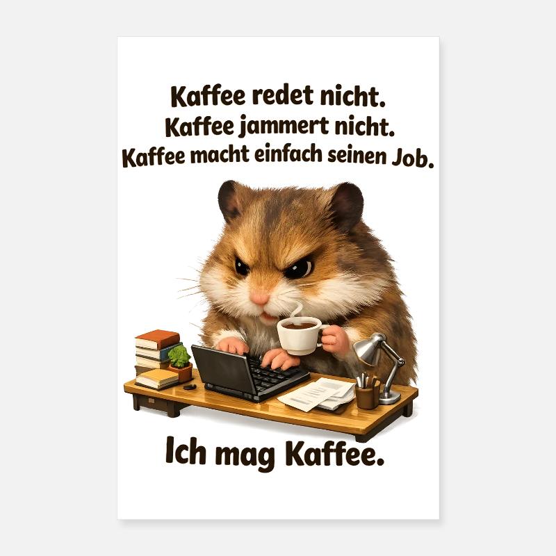 Kaffee Redet Nicht Kaffee Jammert Nicht Poster 40x60 cm