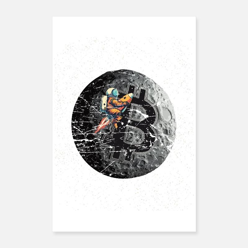 Bitcoin jusqu’à la Lune Poster 40 x 60 cm