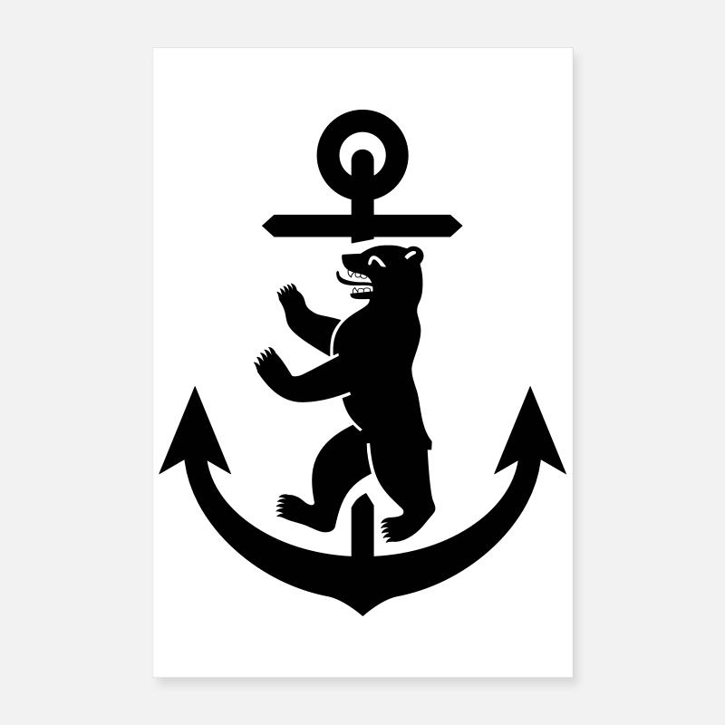 Berlin Anker Wappen, Berlin Shirt Poster 40x60 cm