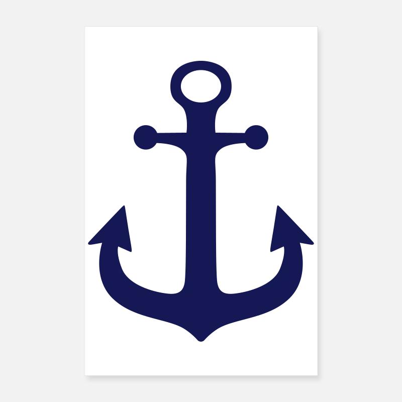 Blauer Anker Poster 40x60 cm