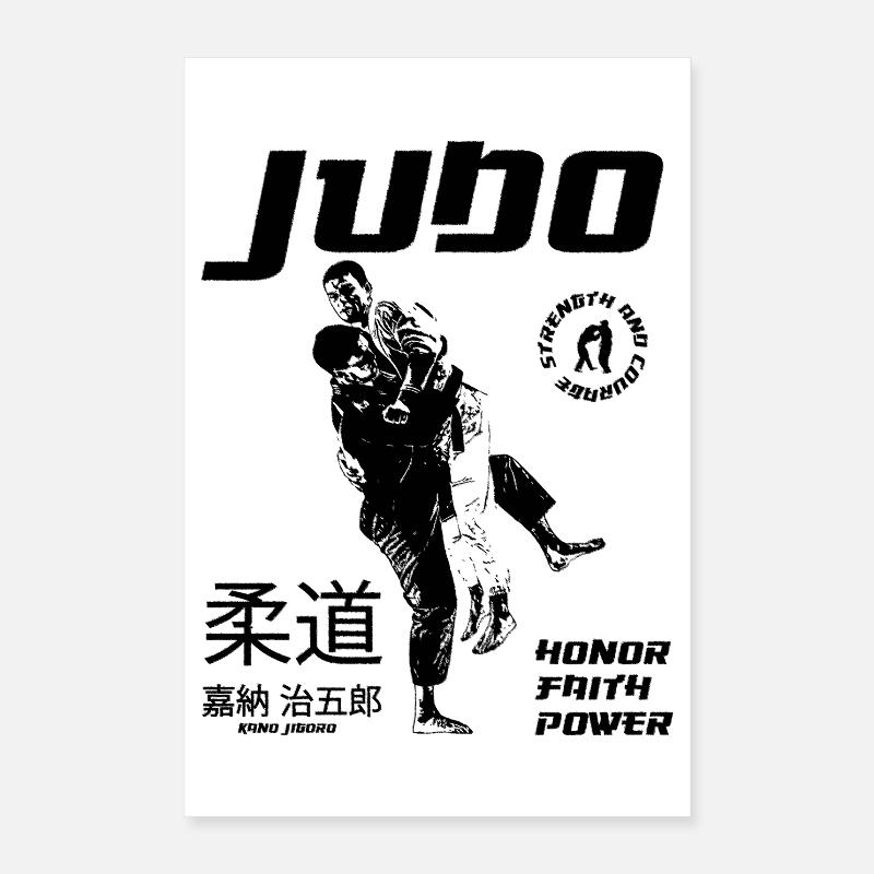 Design de lancer de judo avec Kano Jigoro Poster 40 x 60 cm