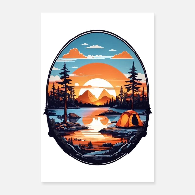 Camping Zeit Poster 40x60 cm
