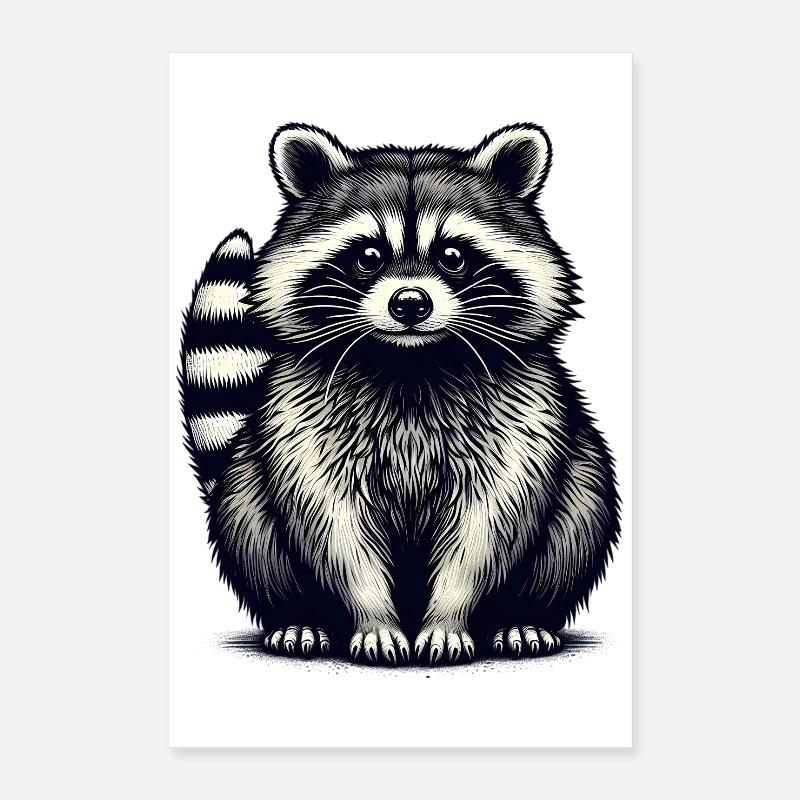 Waschbär Poster 40x60 cm