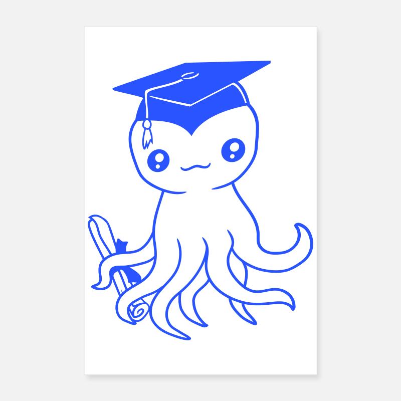 Octopus High School Graduation Passed College Poster 40 x 60 cm